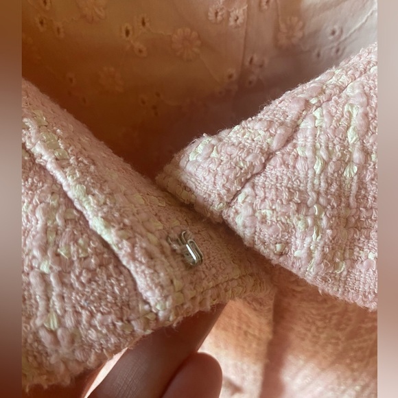 Pink Tartan Barbiecore Tweed Blazer Size 10 - Picture 7 of 7